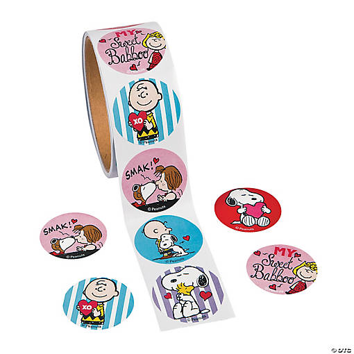 Peanuts&amp;#174; Valentine Sticker Roll - 100 Pc.