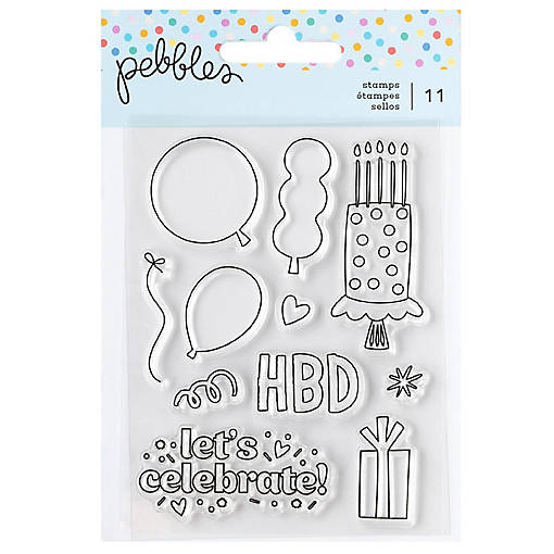 Pebbles All  The Cake Mini Stamp Set-11/Pkg