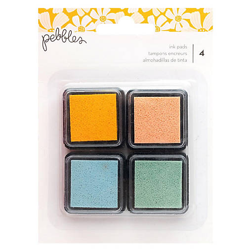 Pebbles Sunny Bloom Ink Pads-4/Pkg