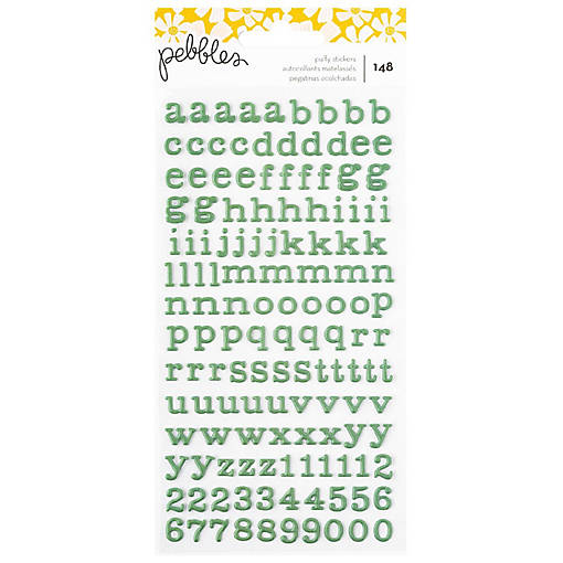 Pebbles Sunny Bloom Puffy Stickers 148/Pkg-Alpha