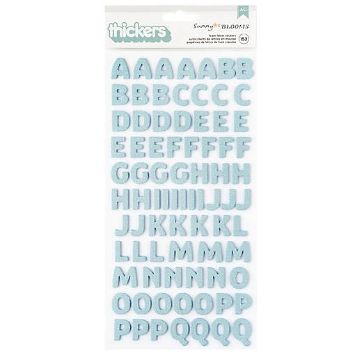 Pebbles Sunny Bloom Thickers Stickers 153/Pkg-Alpha, Foam