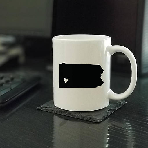 Pennsylvania State Heart Ceramic Mug