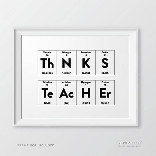 Periodic Table Thanks Teacher, 1-Pack