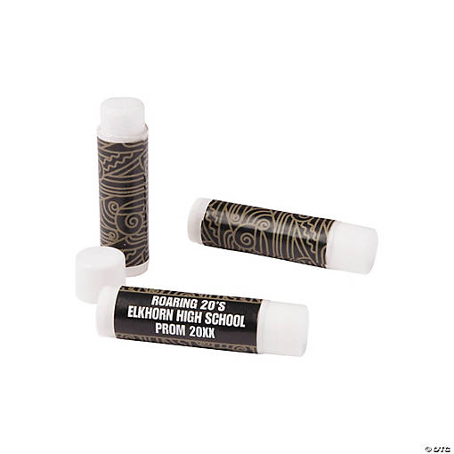 Personalized 1920s Lip Balm Covers - 12 Pc.