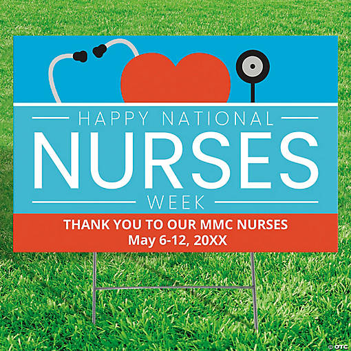 Personalized 24" x 16" Nurses Week Yard Sign