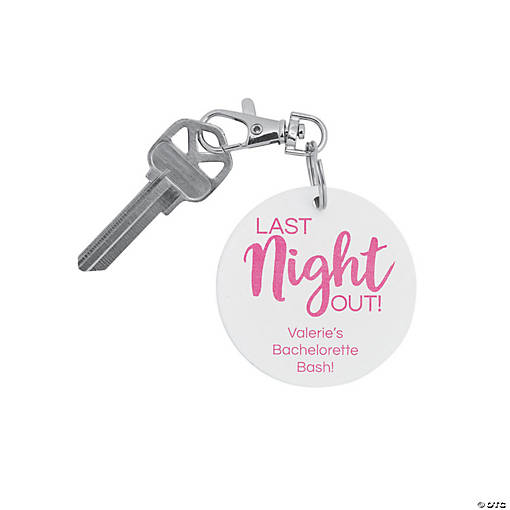Personalized Bachelorette Keychains - 24 Pc.