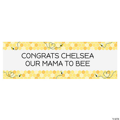 Personalized Bee Party Banner