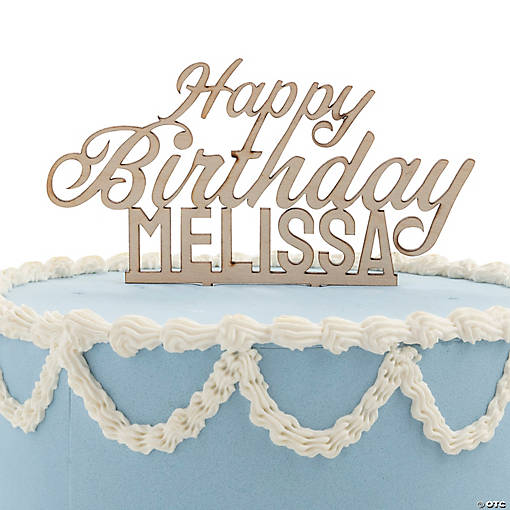 Personalized Birthday Cutout Cake Topper