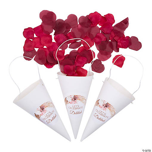 Personalized Boho Confetti Cones - 24 Pc.