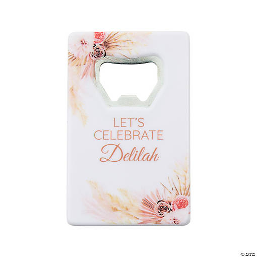 Personalized Boho Neutral Bottle Openers - 12 Pc.