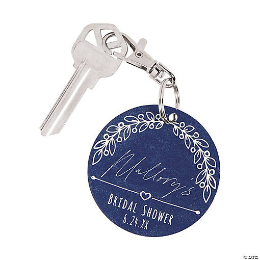 Personalized Bridal Shower Keychains - 24 Pc.