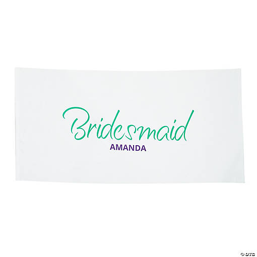 Personalized Bridesmaid Beach Towel