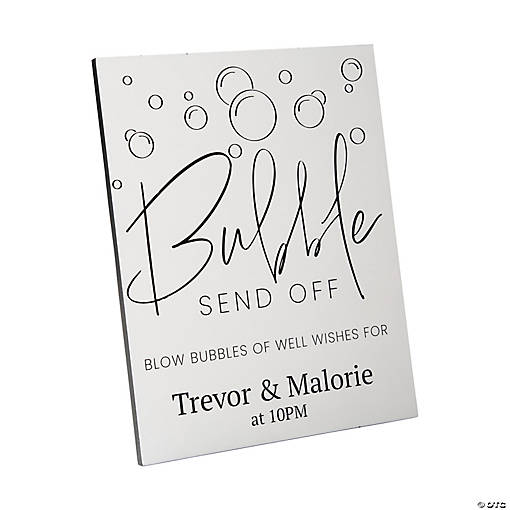 Personalized Bubble Favor Tabletop Sign