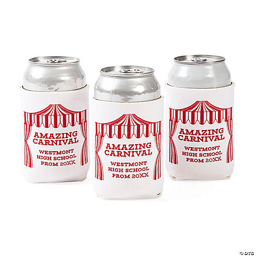 Personalized Carnival Can Coolers