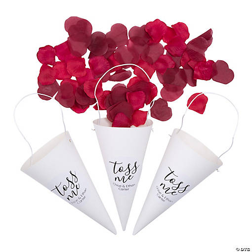 Personalized Confetti Toss Confetti Cones - 24 Pc.