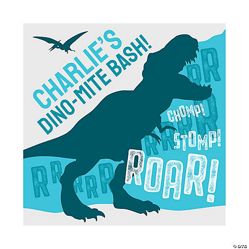 Personalized Dino Dig Backdrop