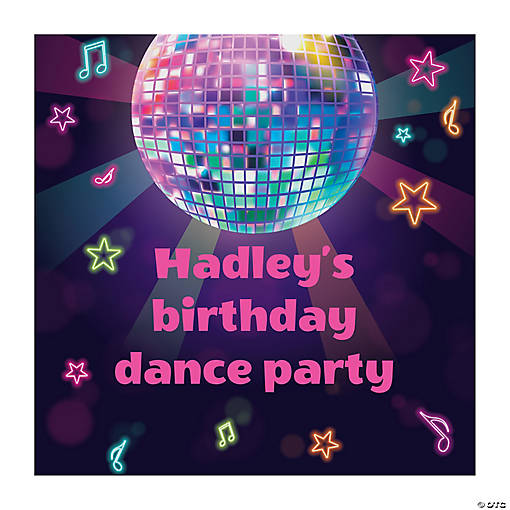 Personalized Disco Ball Backdrop