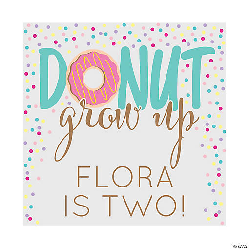 Personalized Donut Grow Up Backdrop