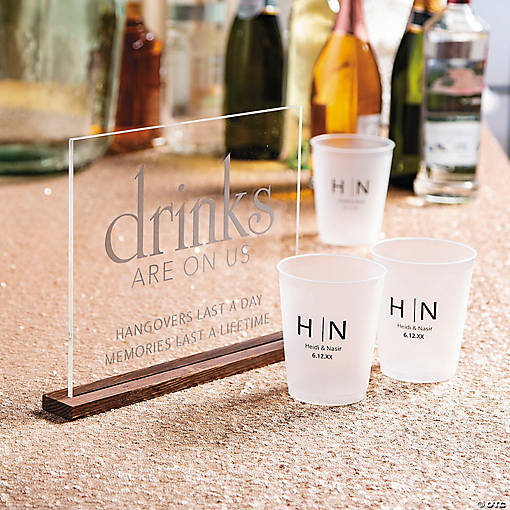 Personalized Drinks on Us Wedding Reception Kit - 101 Pc.