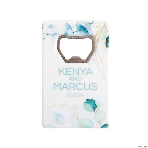 Personalized Eucalyptus Bottle Openers - 12 Pc.