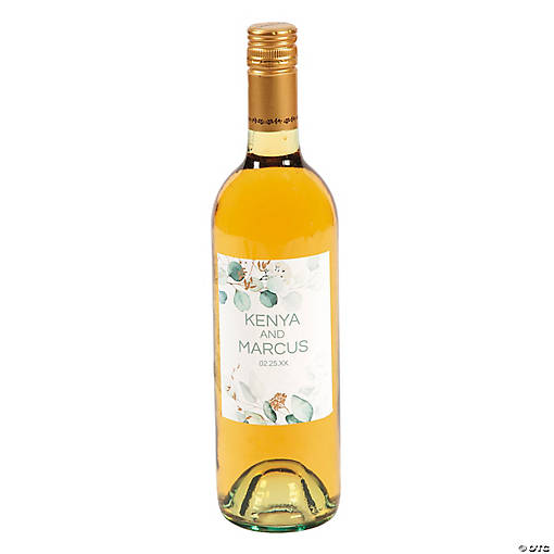 Personalized Eucalyptus Wine Bottle Labels - 12 Pc.