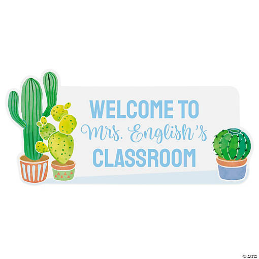 Personalized Giant Cactus Classroom Sign