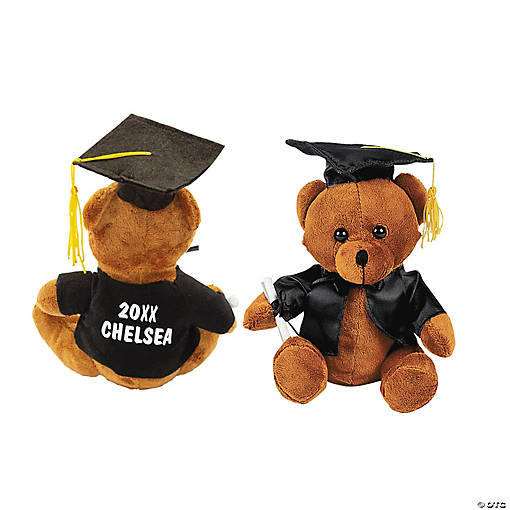 Personalized Graduation Stuffed Bear - Black