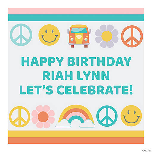 Personalized Groovy Party Backdrop