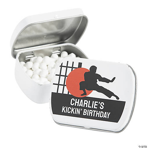 Personalized Karate Mint Tins - 24 Pc.