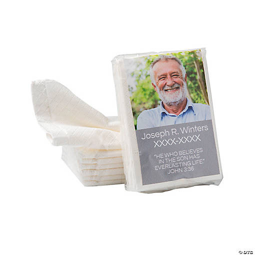 Personalized Memorial Tissue Packs - 10 Pc.