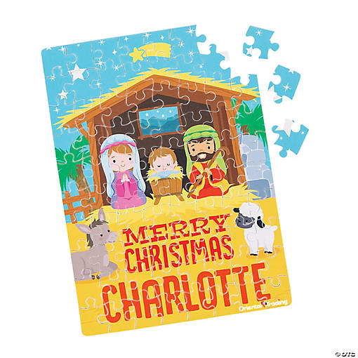 Personalized Mini Nativity Jigsaw Puzzle