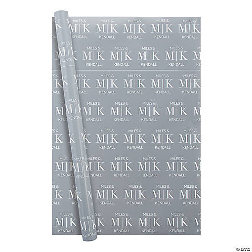 Personalized Modern Initials Wedding Wrapping Paper