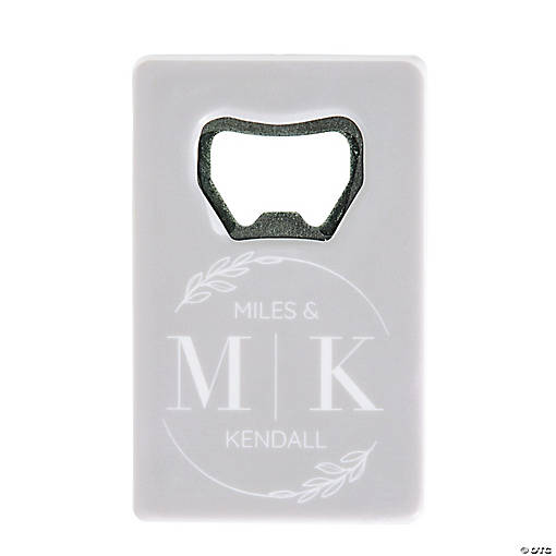 Personalized Modern Script Initials Bottle Openers - 12 Pc.
