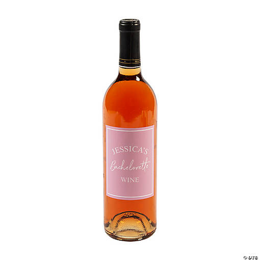 Personalized Modern Script Wine Bottle Labels - 12 Pc.