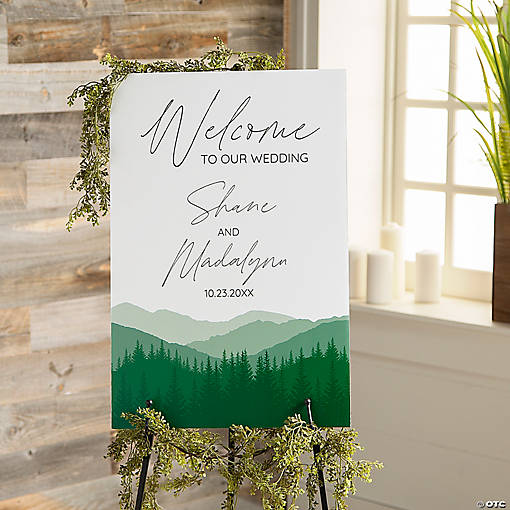 Personalized Mountain Welcome Sign