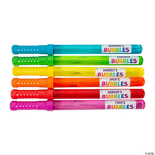 Personalized Multi-Name Big Bubble Wands - 12 Pc.