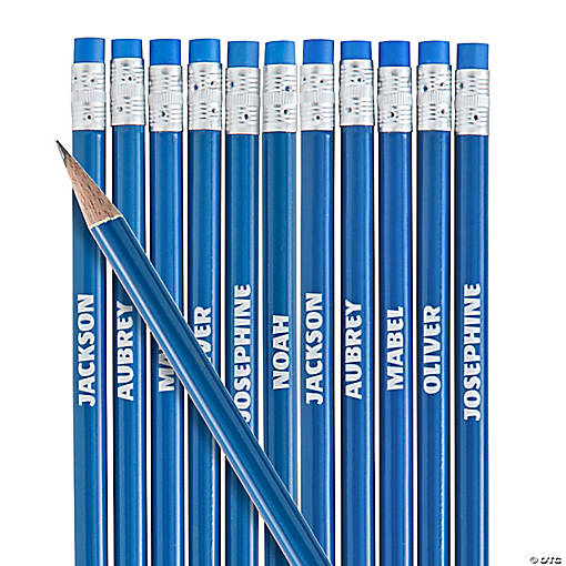 Personalized Multi Name Blue Pencils - 24 Pc.