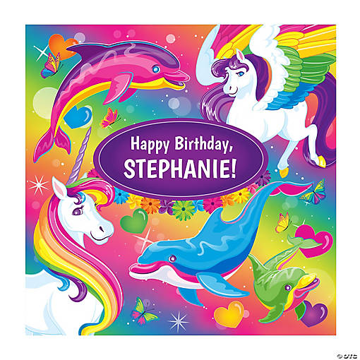 Personalized Rainbow Sparkle Backdrop Banner 