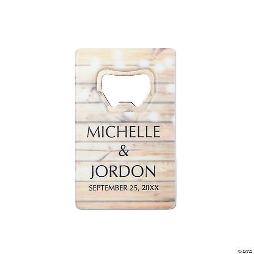 Personalized Rustic Bottle Openers - 12 Pc.