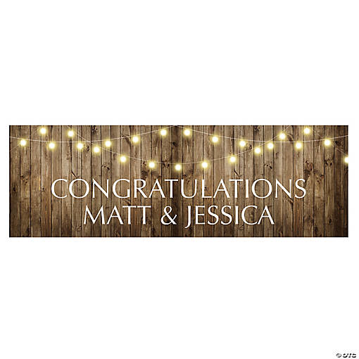 Personalized Rustic Wedding Banner