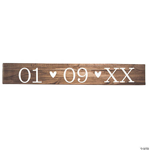 Personalized Rustic Wedding Date Canvas Sign