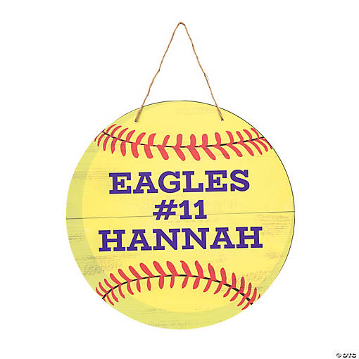 Personalized Softball Door Sign