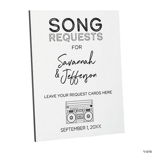 Personalized Song Request Tabletop Sign