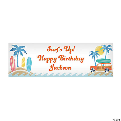 Personalized Surf Party Banner