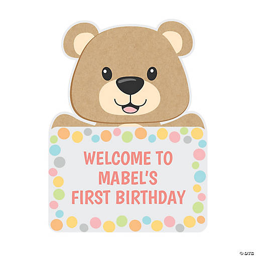 Personalized Teddy Bear Welcome Sign