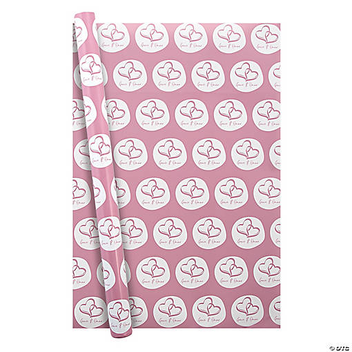 Personalized Two Hearts Wrapping Paper