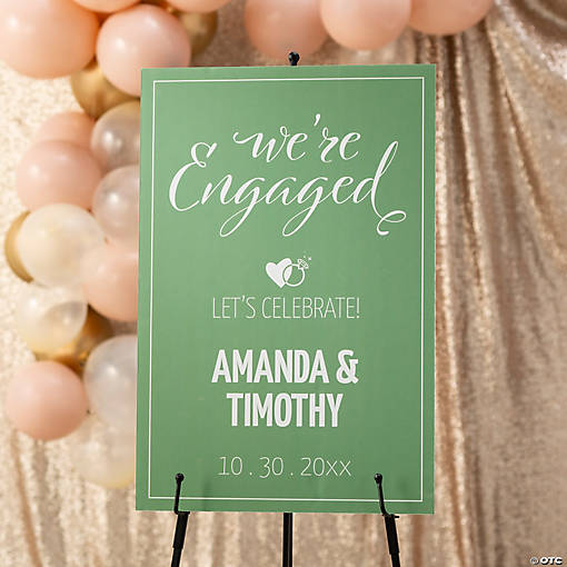 Personalized We&amp;#8217;re Engaged Sign