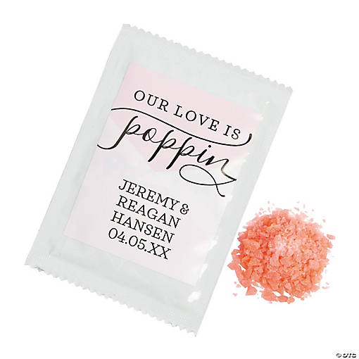 Personalized Wedding Popping Candy Packs &amp;#8211; 36 Pc.