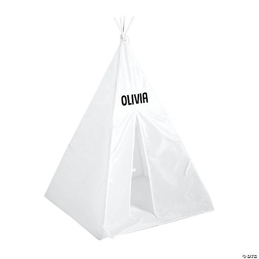 Personalized White Teepee Play Tent