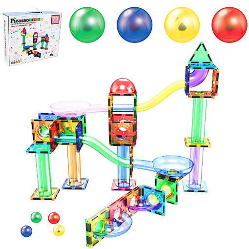 PicassoTiles 70pc Marble Run Building Blocks